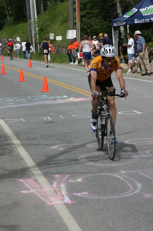 Dave on bike course