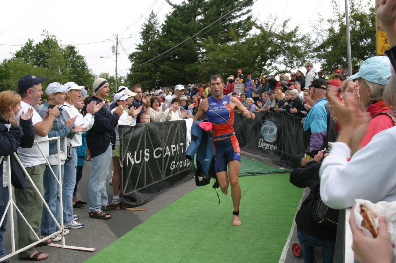 Lake Placid IM Swim Finish