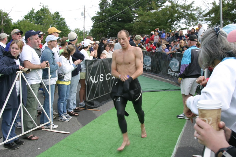 Lake Placid IM Swim Finish