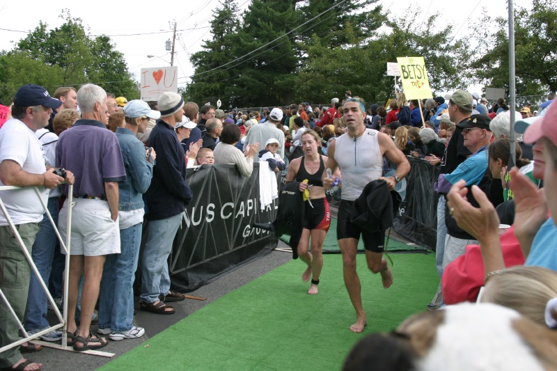 Lake Placid IM Swim Finish