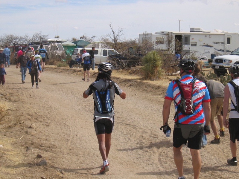 People getting ready for start of race