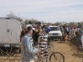 People getting ready for race
