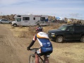 Richard riding to the start of Race